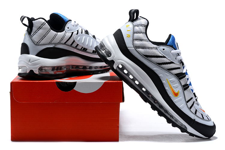 Supreme x NikeLab Air Max 98 White Black Blue Orange Shoes